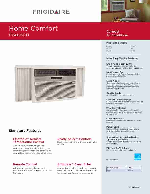 Frigidaire Air Conditioner FRA126CT1-page_pdf